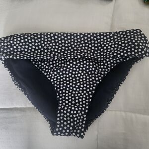 Boden navy and white fold over bikini bottom.  Size 6